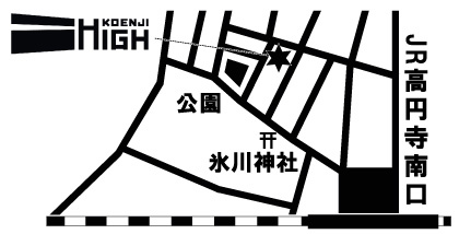 高円寺highの地図です